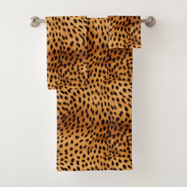 Cheetah Animal Fur Badhandtuch Set (Insitu)