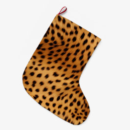 Cheetah Animal Fur Großer Weihnachtsstrumpf