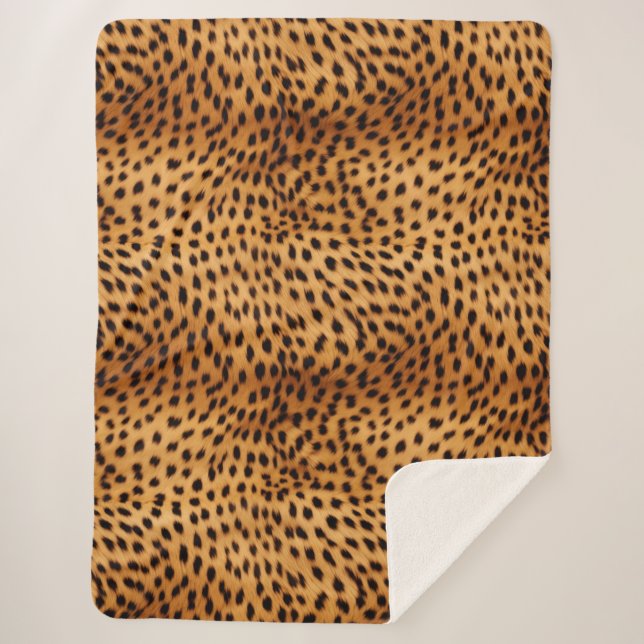 Cheetah Animal Fur Sherpadecke (Vorderseite)