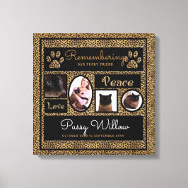 Cheetah Animal Print 4 Foto Cat Pet Memorial Leinwanddruck