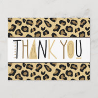 Cheetah Animal Print Danke Card