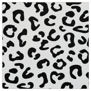 Cheetah Animal Print in Schwarz und Weiß Stoff
