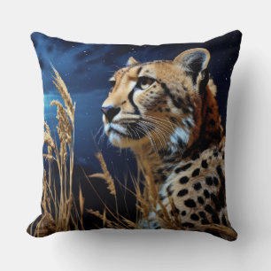 Cheetah Animal Wildlife Wilderness Kunst Kissen