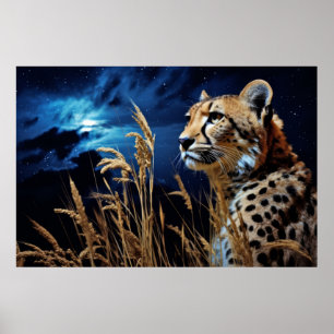 Cheetah Animal Wildlife Wilderness Kunst Poster