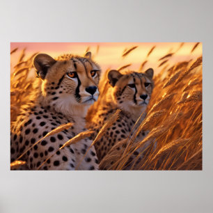 Cheetah Animal Wildlife Wilderness Kunst Poster