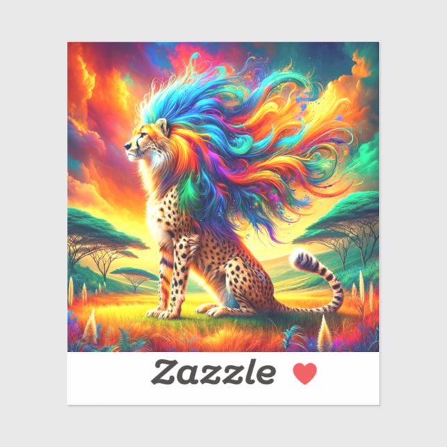 Cheetah Art Aufkleber (Blatt)