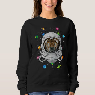 Cheetah Astronaut Tier tief im Weltraum Kosmic Uni Sweatshirt