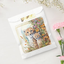 Cheetah Baby und Mama Geschenktütchen