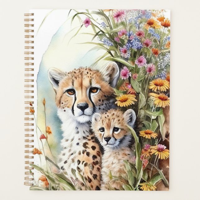 Cheetah Baby und Mama Planer (Vorderseite)