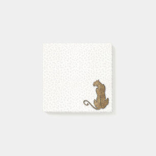 Cheetah Big Cat mit verblasster Tierabdruck Post-it Klebezettel