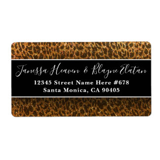 Cheetah Black Gold Glitzer Leopard Animal Print La