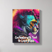 Cheetah Blue Pink Weidcore Rainbow Punk Mohawk