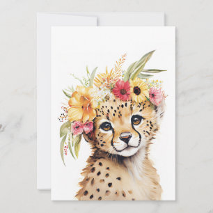 Cheetah Blume Rodelbahn mit Aussicht Einladung