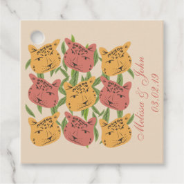 Cheetah Brautparty Jungle Pflanze Geschenkanhänger