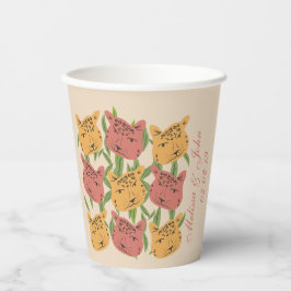 Cheetah Brautparty Jungle Pflanze Pappbecher