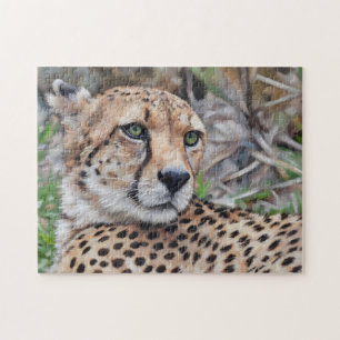 Cheetah Cat Wilde Kunst Naturpuzzle Puzzle
