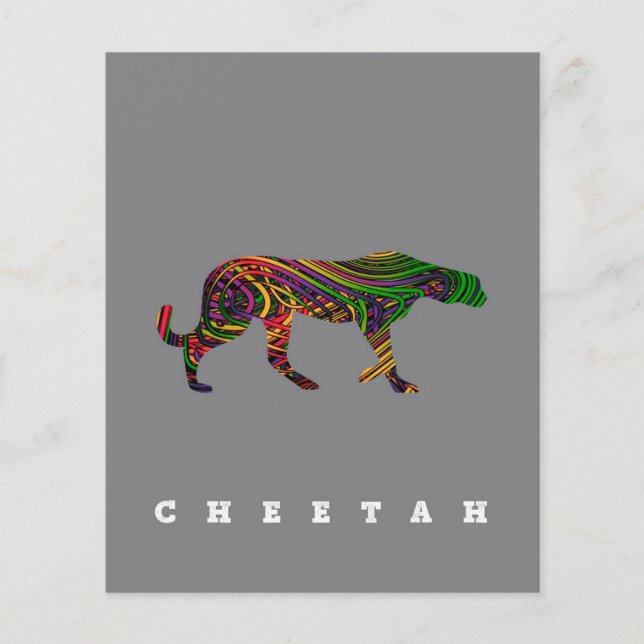 Cheetah cooles Design| Tiergeschenk Flyer (Vorne)