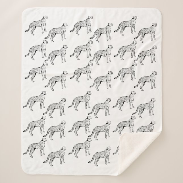 Cheetah Design Blanket Sherpadecke (Vorderseite)