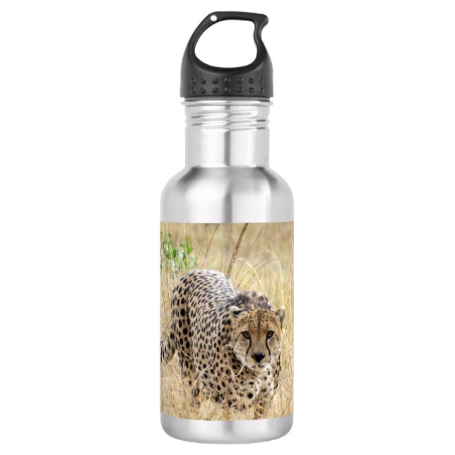 Cheetah Edelstahl Wasserflasche Edelstahlflasche (Vorderseite)