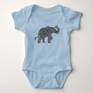 Cheetah Elephant Baby Strampler