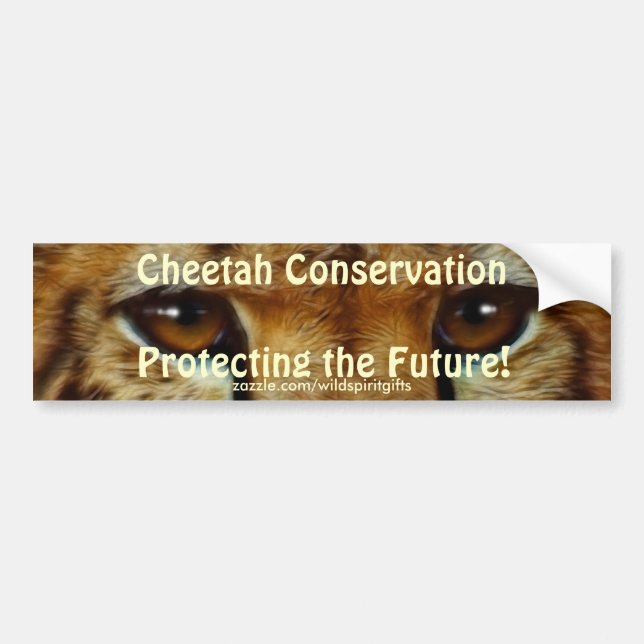 CHEETAH EYES Wildlife Conservation AUTOAUFKLEBER (Vorne)