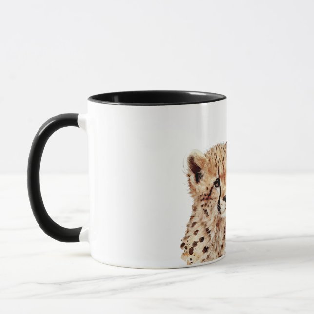 Cheetah Face Personalisiert Kaffeetasse (Links)
