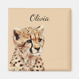 Cheetah Face Personalisiert Magnet