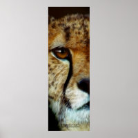 CHEETAH FACE Vertical Art Poster