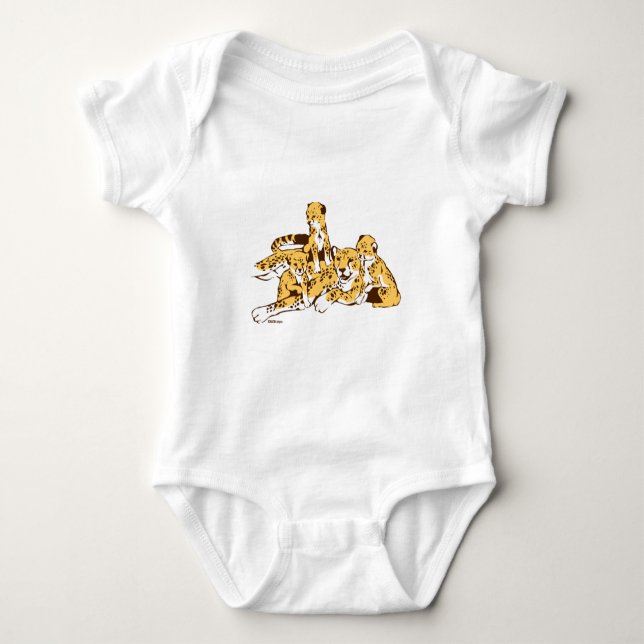 Cheetah Family Baby Strampler (Vorderseite)
