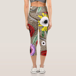 Cheetah Floral Art RUPYDETEQUILA 2020 Capri Leggings