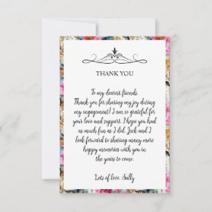 Cheetah Floral Boho Wasserfarben-Muster Dankeskarte