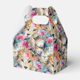 Cheetah Floral Boho Wasserfarben-Muster Geschenkschachtel