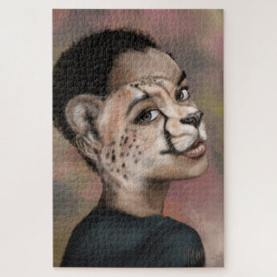 Cheetah-Frauen-Puzzle Puzzle