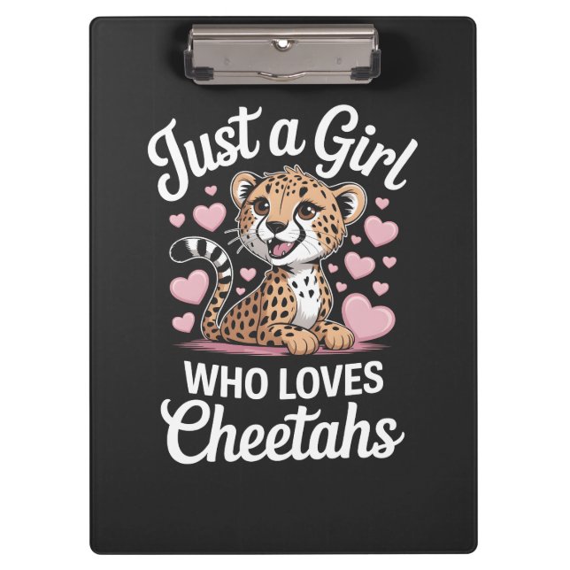 Cheetah Funny Quote  Klemmbrett (Vorderseite)