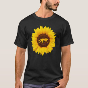 Cheetah für Frauen Männer Cougar Canine Sonnenblum T-Shirt