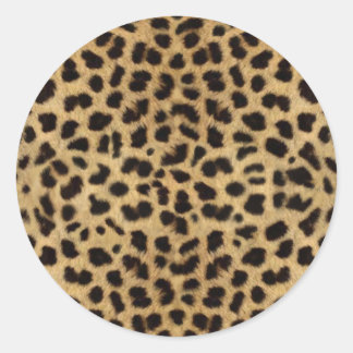 Cheetah Fur Muster, Cheetah Print Runder Aufkleber
