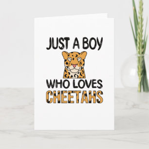 Cheetah Geschenke für Boys Cheetah Lover Süße Tier Karte