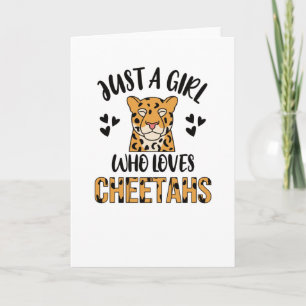 Cheetah Geschenke für Mädchen Cheetah Lover Süße T Karte