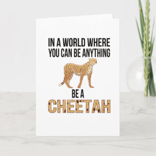 Cheetah Gift Cheetah Lover African Savanna Animal Karte