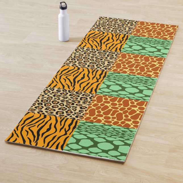 Cheetah, Giraffe, Tiger und Schlange Yogamatte (Beispiel)