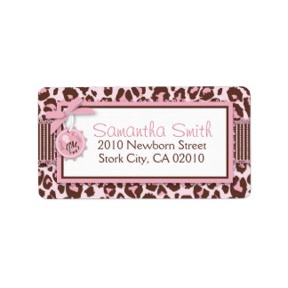 Cheetah Girl Address Label A Adressaufkleber