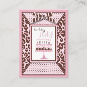 Cheetah Girl Birthday Erinnerung Card Begleitkarte