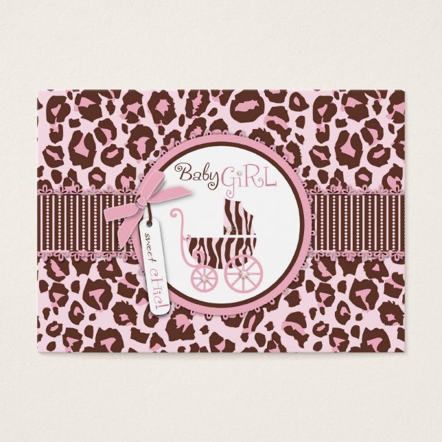 Cheetah Girl Geschenk Tag Pink D (Vorderseite)