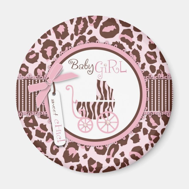 Cheetah Girl Magnet Pink A (Vorne)