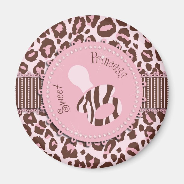 Cheetah Girl Magnet Pink B (Vorne)