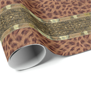 Cheetah Girl Schön Streifen Geschenkpapier