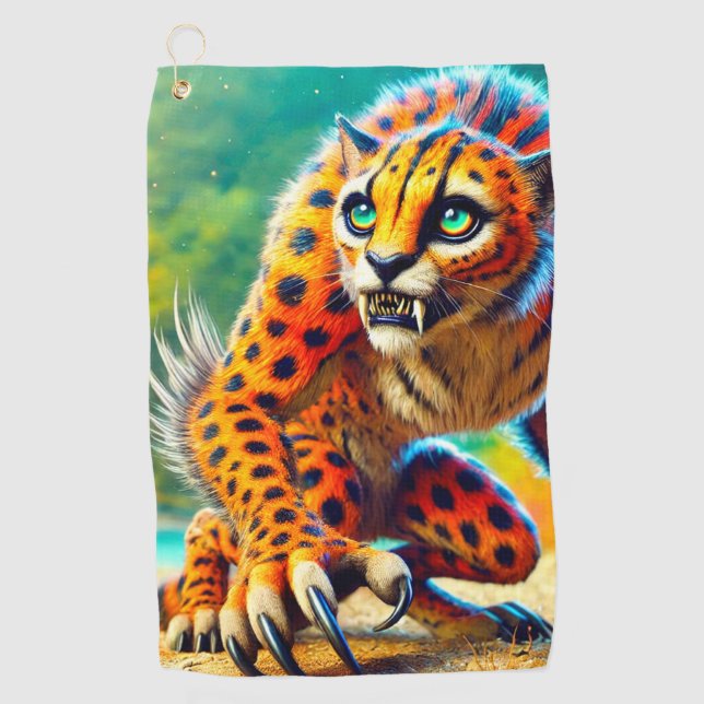 Cheetah Golfhandtuch (Vorderseite)