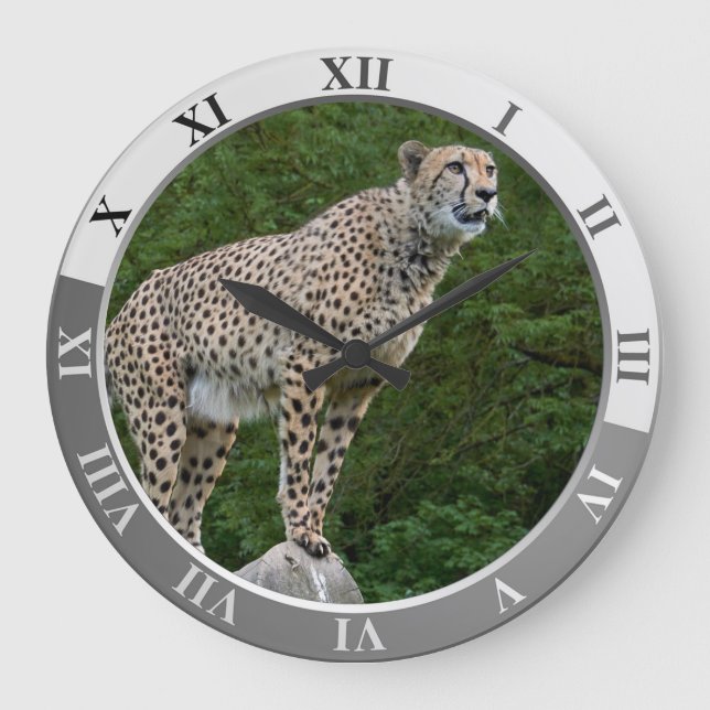 Cheetah Große Wanduhr (Vorderseite)
