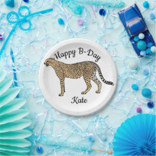 Cheetah Happy Birthday Pappteller