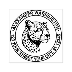 Cheetah Head #1 Name Rücksendeadresse Permastempel